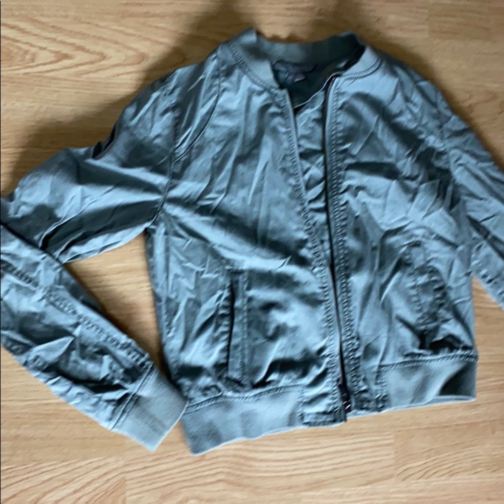 Green bomber jacket